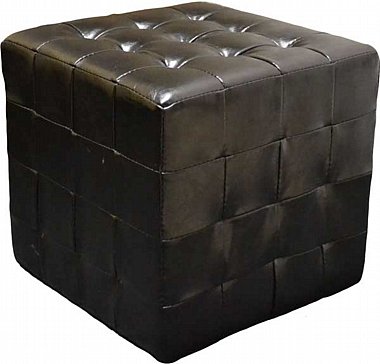 Black Leather Cube Seat