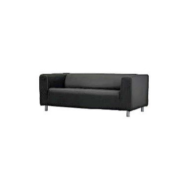 Black Fabric 3 Seater Sofa